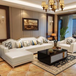 Sofa tân cổ điển góc L HNS154. Lịch lãm và đẳng cấp