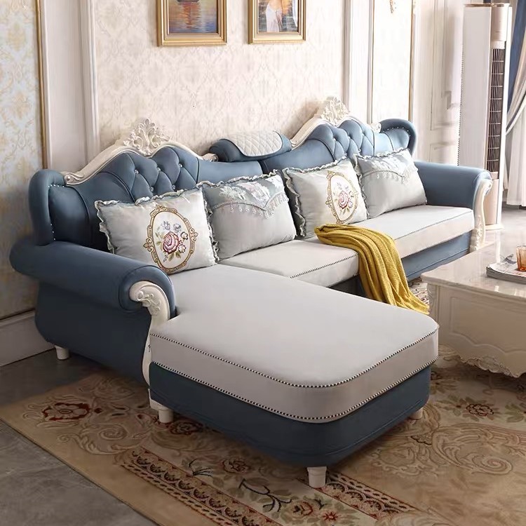Sofa tân cổ điển góc L HNS155 bọc da Nhật - Ảnh 4