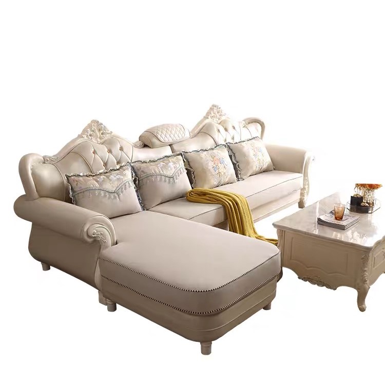 Sofa tân cổ điển góc L HNS155 bọc da Nhật - Ảnh 2