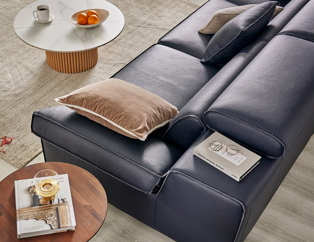 Sofa văng HNS161 bọc da Microfiber của Ý - Ảnh 3