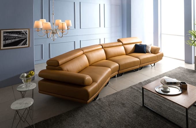 Mẫu sofa băng giả da Hàn Quốc HNS04 - Ảnh 3