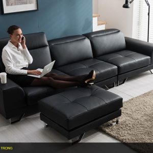 Alternative view of Mẫu sofa văng da Ý hiện đại HNS03