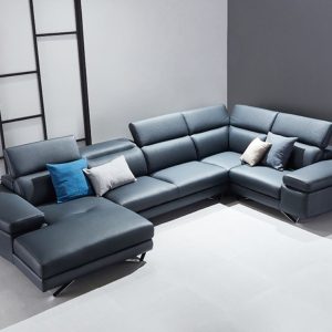 Alternative view of Mẫu sofa góc bọc da Ý nhập khẩu HNS02