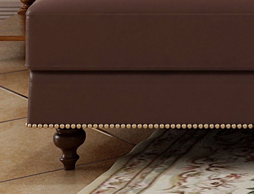 Đẳng cấp Sofa bộ hot tân cổ điển bọc da HNS63 nâng tầm không gian - Ảnh 6