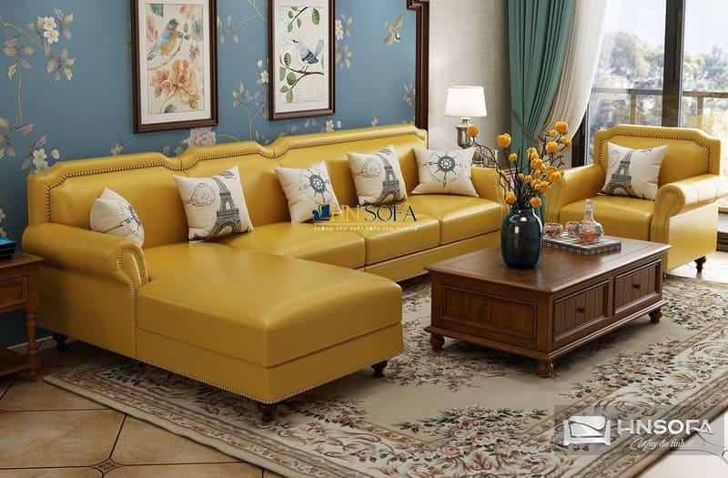 Sofa tân cổ điển màu vàng thể hiện sự đẳng cấp