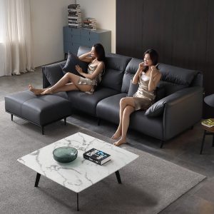 Sofa văng da bò Ý HNS156 thời thượng