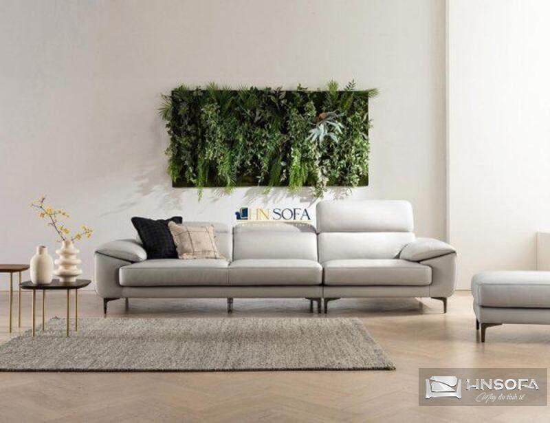 Sofa văng hiện đại màu trắng xám đơn giản