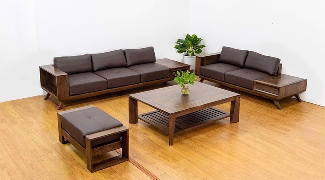 Đệm ghế sofa màu nâu trầm