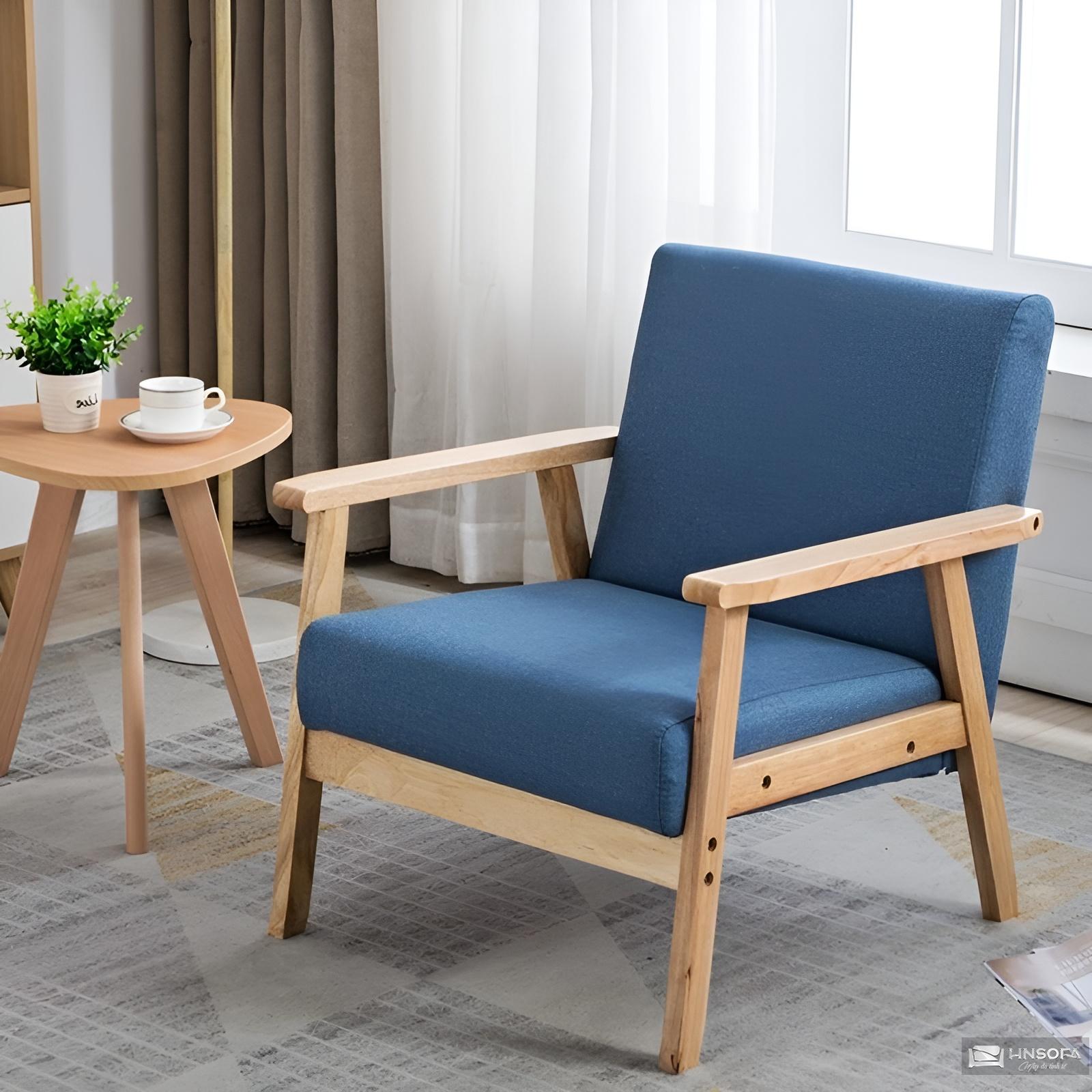 Ghế sofa đơn bằng gỗ bền đẹp, chất lượng