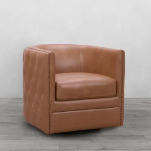 Ghế sofa đơn tựa lưng tròn bọc da Hàn cao cấp SFĐ20