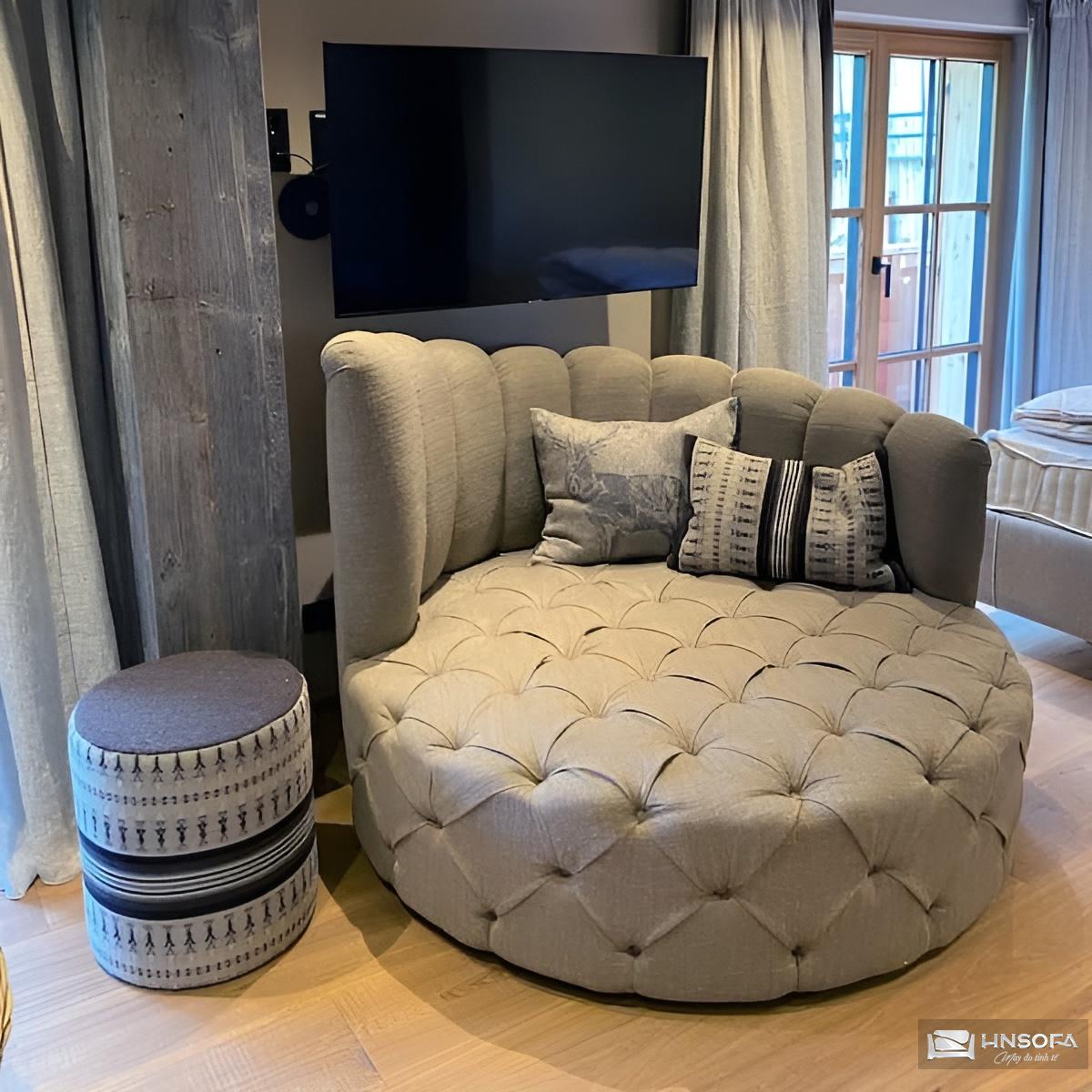 Ghế sofa đơn tròn hiện đại, thiết kế lạ mắt