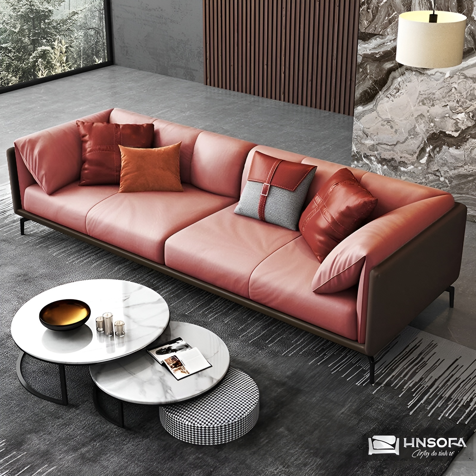 Ghế sofa màu đỏ