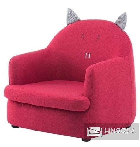 Ghế sofa trẻ em chất liệu nhựa cứng cáp được bọc nệm màu đỏ