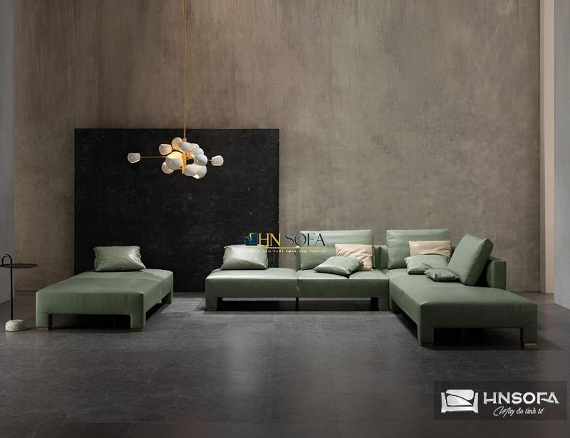 Sofa da bò Ý HNS108 thiết kế tinh tế, hiện đại nhất