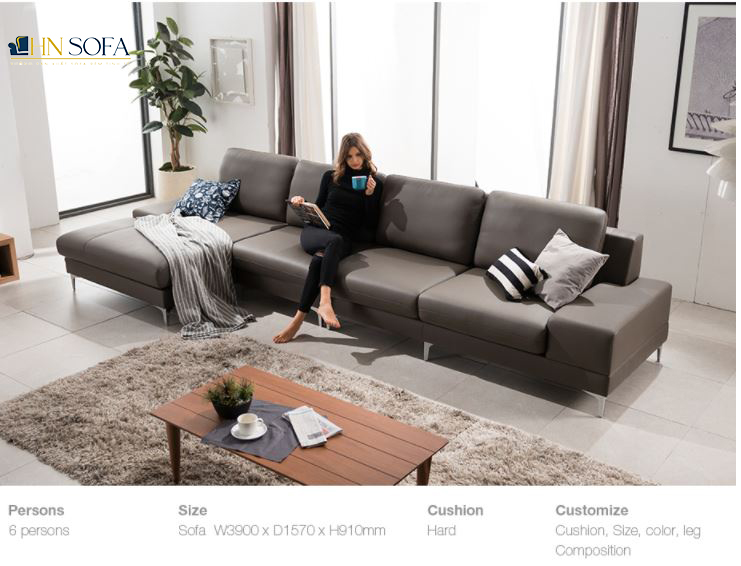 Kích thước ghế sofa chữ L 2.6mx 1.6mx0.8m