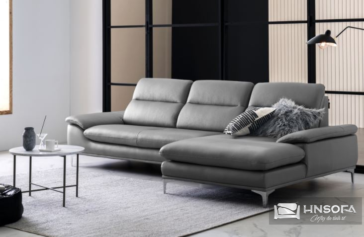 Mẫu sofa da Microfiber cao cấp HNS10 lịch lãm cho phòng khách