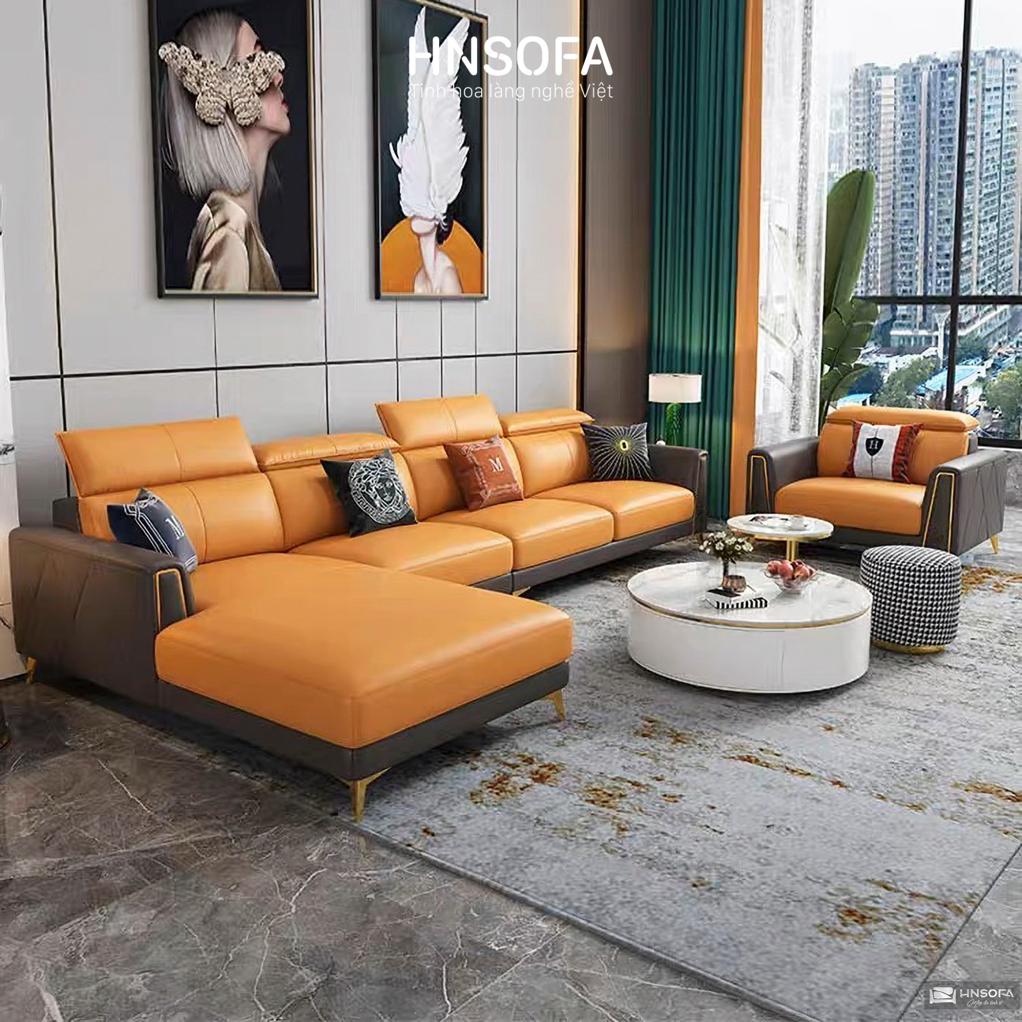 Sofa da thật luôn bền bỉ theo thời gian