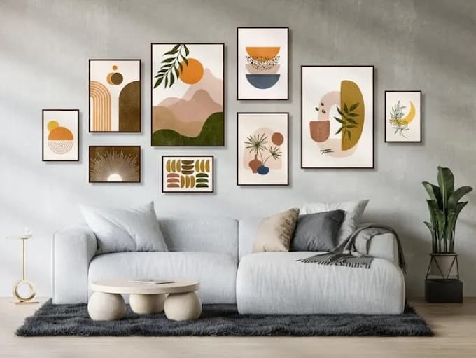 Mẫu tranh treo tường phòng khách đẹp ấn tượng