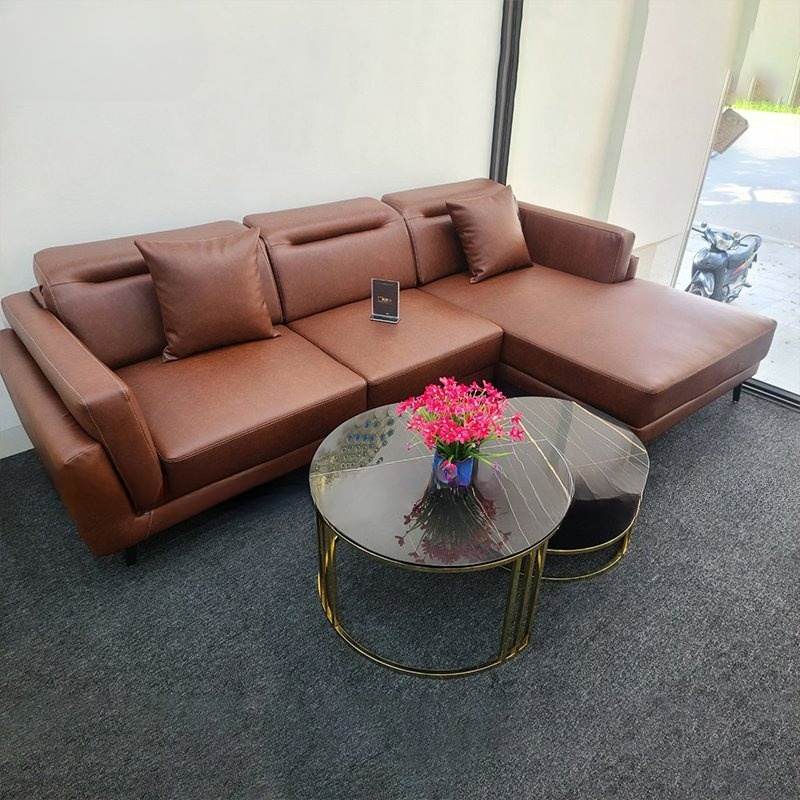 Da bọc ghế sofa màu nâu