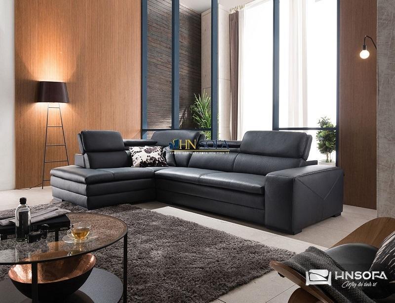 Sofa bán chạy sử dụng chất liệu da bò Ý cao cấp HNS109