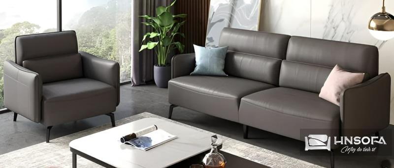 Ghế sofa văn phòng chân cao da bò VP19
