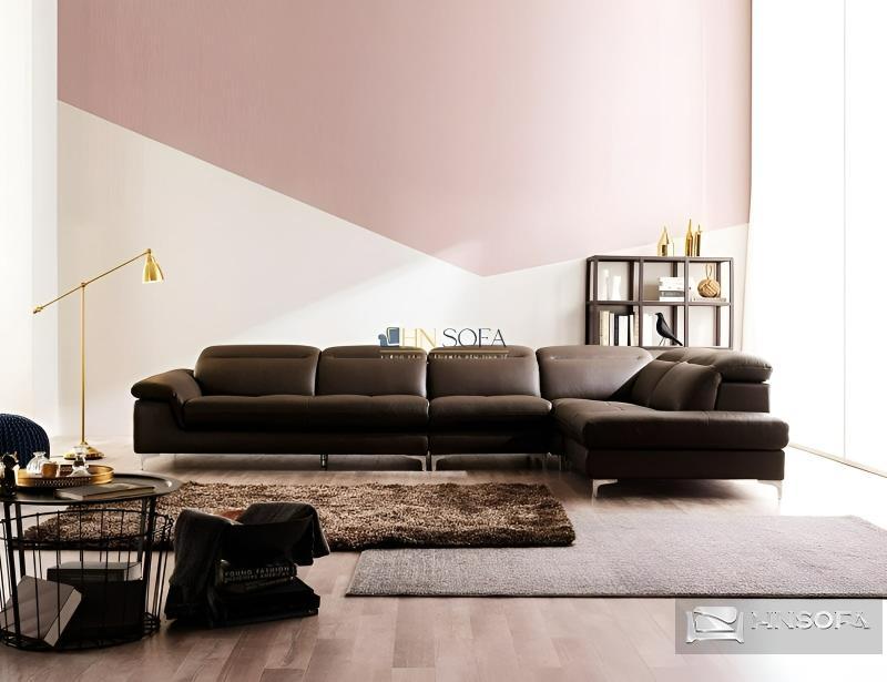 Sofa chân cao inox sáng bóng
