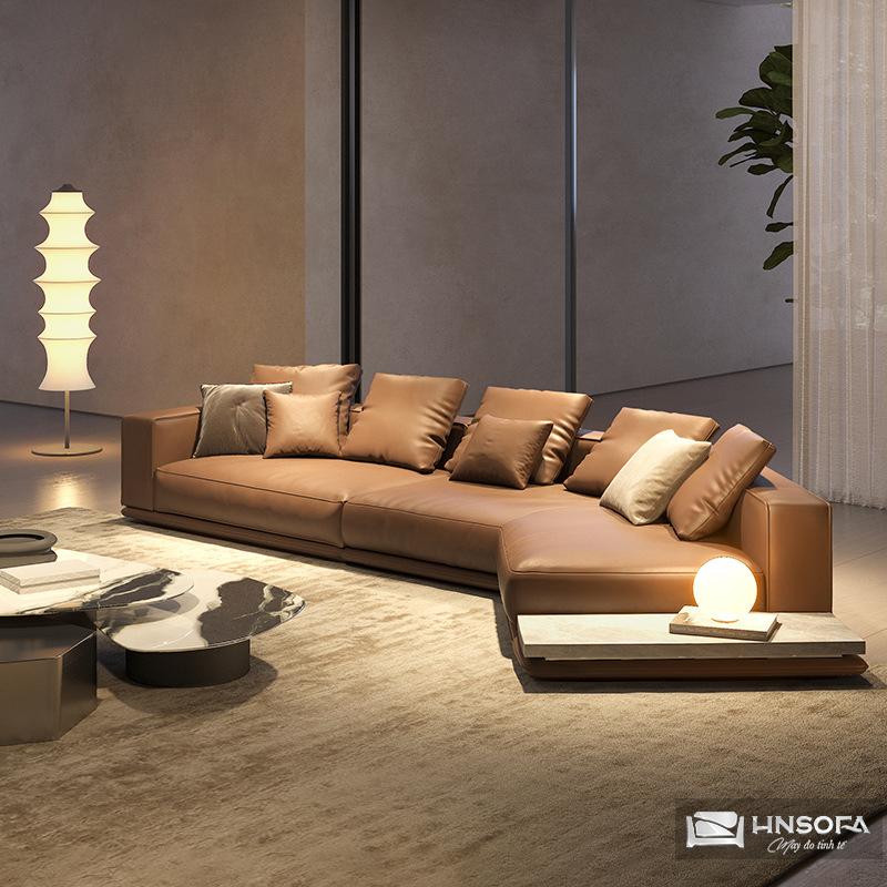 Sofa bọc da bò nhập khẩu Ý HNS 226