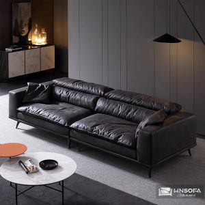 Sofa văng bọc tiếp xúc da bò nhập khẩu Ý HNS228