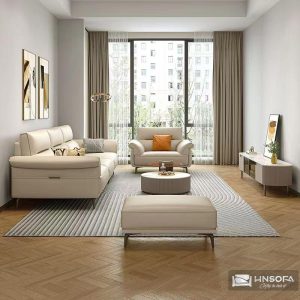 Alternative view of Sofa da bò nhập khẩu Ý HNS231