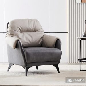 Sofa đơn bọc da bò Ý nhập khẩu HNS234