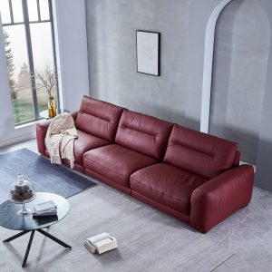 Sofa văng bọc da bò nhập khẩu Ý HNS235