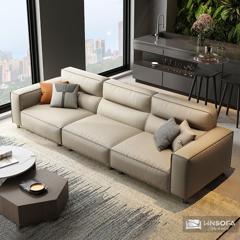 Sofa văng bọc da bò nhập khẩu Ý HNS238