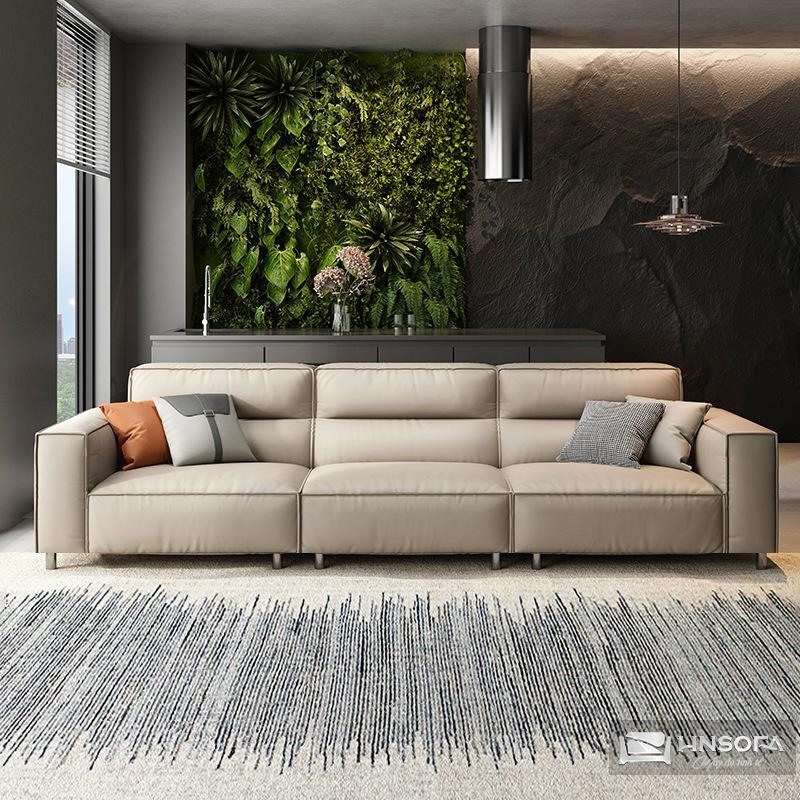 Sofa văng bọc da bò nhập khẩu Ý HNS238 - Ảnh 2