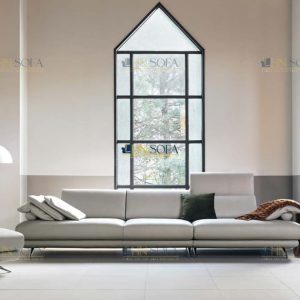 Sofa văng da bò Ý HNS135 kết hợp nâng hạ tựa đầu thông minh thời thượng!