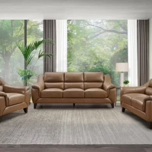 Alternative view of Ghế sofa đơn màu nâu bọc da hiện đại mà tinh tế SFĐ16
