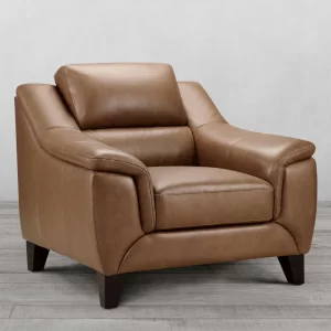 Ghế sofa đơn màu nâu bọc da hiện đại mà tinh tế SFĐ16