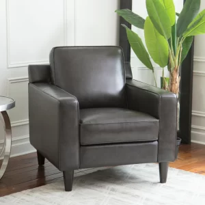 Ghế sofa đơn bọc da Hàn SFĐ18 kiểu dáng bề thế, sang trọng