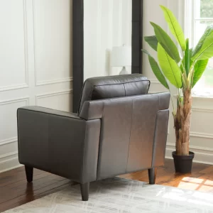 Alternative view of Ghế sofa đơn bọc da Hàn SFĐ18 kiểu dáng bề thế, sang trọng