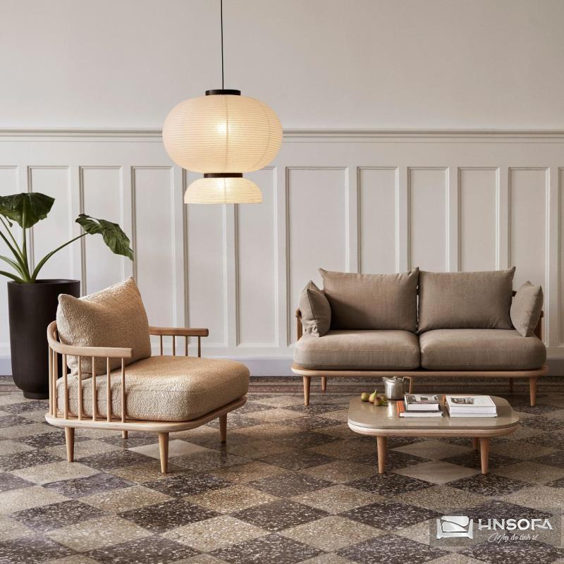 Sofa fly kết hợp đềm vải nỉ xù