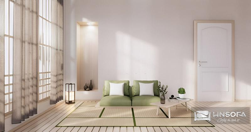 Sofa giường bệt phong cách Nhật Bản được bọc nệm êm ái