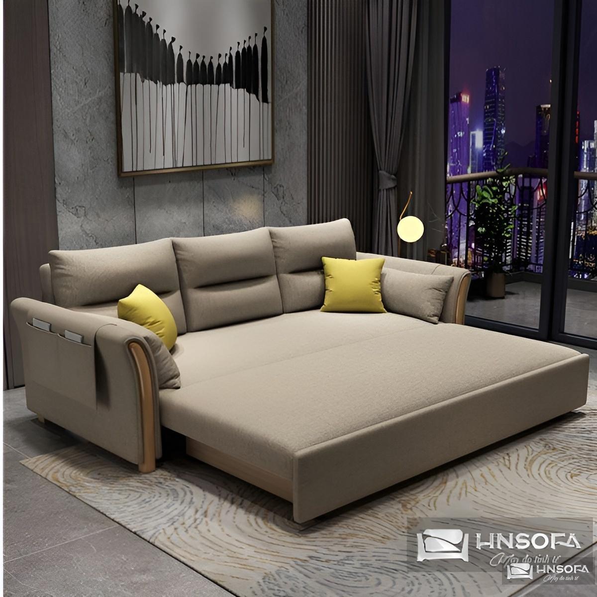 Sofa giường có lớp bọc ngoài làm từ chất liệu nỉ