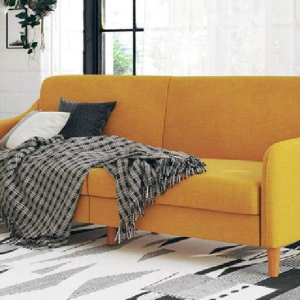 Sofa giường HNSG10 cực êm ái và tiện ích với tone màu vàng chanh cá tính
