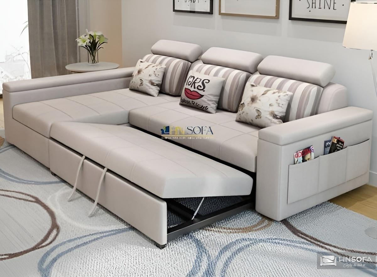 Sofa giường kết hợp nâng hạ đầu thông minh
