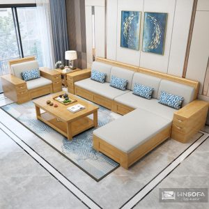 Alternative view of Sofa gỗ cao cấp HNW03
