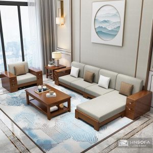 Sofa gỗ cao cấp HNW03