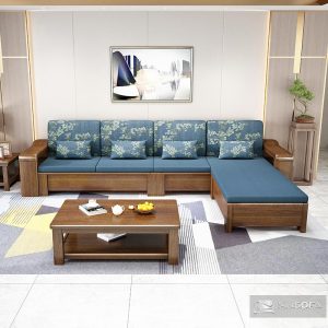Sofa gỗ góc L hiện đại HNW05