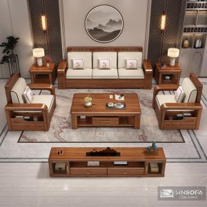 Sofa gỗ cao cấp HNW06