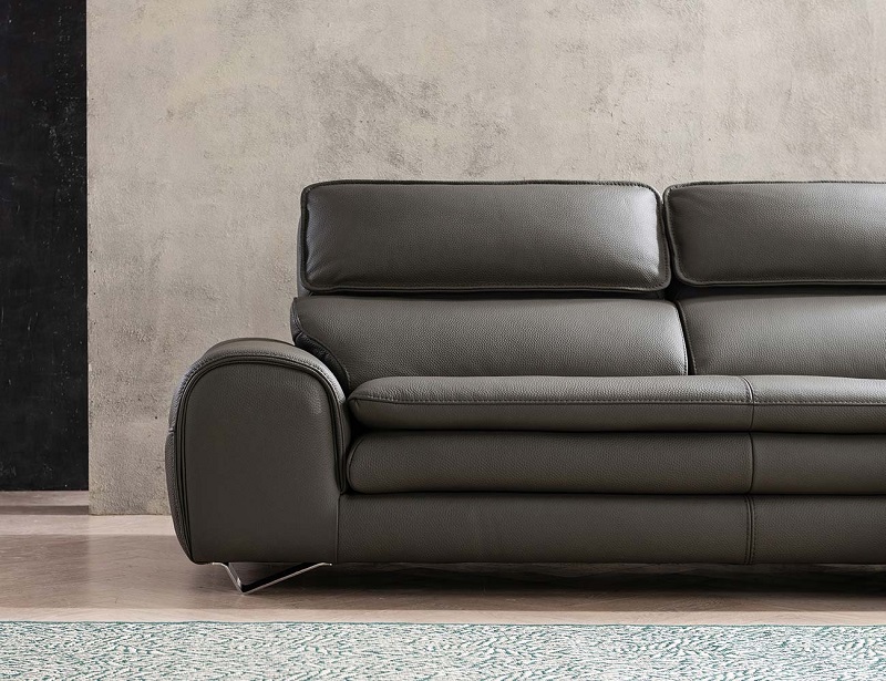 Mẫu sofa góc L da bò Ý HNS103