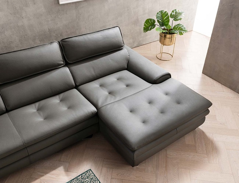 Sofa góc L da bò Ý HNS103 - Tiện nghi xua tan mệt mỏi! - Ảnh 6