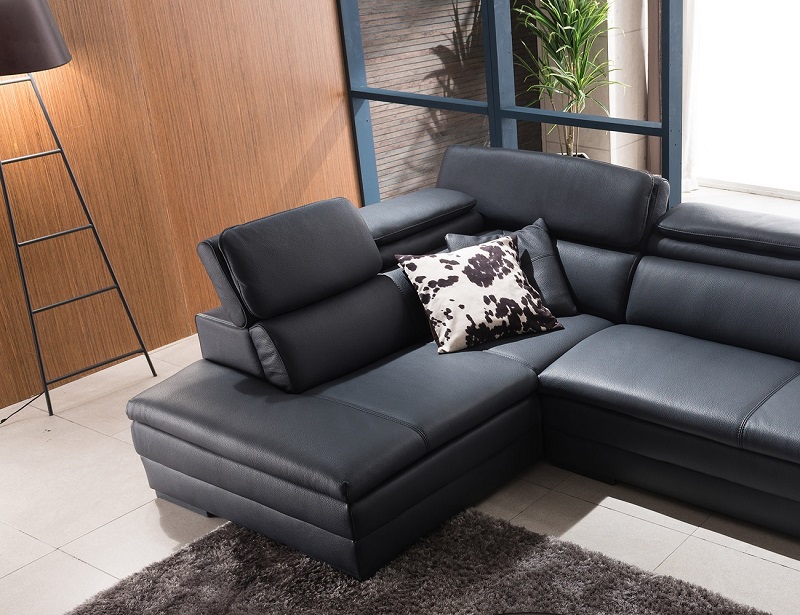 Mẫu sofa da Cleo góc chữ L hiện đại